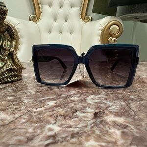Stylish Blue Square Sunglasses -NWT
